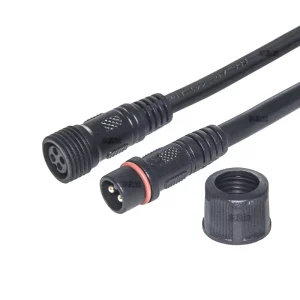 M14 Male & Female Connector 2 6Pin Aviation Plug for LED Solar Street Light Durable PVC & Copper Power Cable