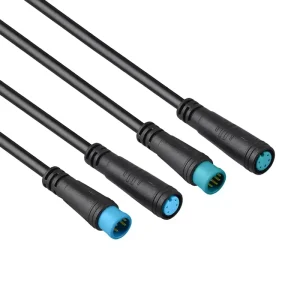 M8 Nylon Cable 2 PIN 5 PIN Male Female Connector Waterproof Ebike Conversion Kit 5A Power Rated Copper Solar Power System IP64