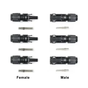 MC四1000V IP68光伏防水太阳能电池板电缆连接器30A 45A MC线太阳能连接器