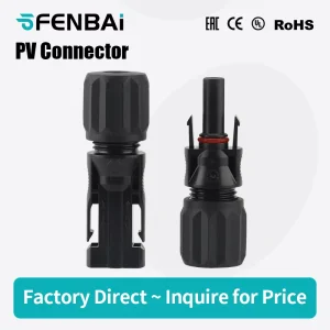 大型六角形 MC4 太阳能光伏连接器 IP67 防水 1500V DC 30A 45A 60A 铜触点，适用于 2.5 4 6mm2 太阳能电池板电缆插头