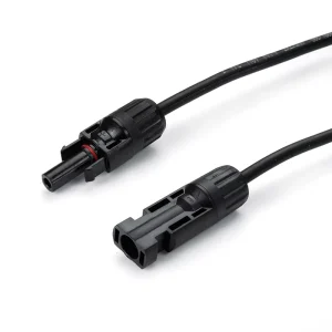 MC4 Solar Connector Pair with Cable 4.0mm2 1500V H1Z2Z2 K EN 50618 TUV Male Female O Ring for PV Panel OEM