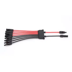 太阳能光伏连接器 MCX Y型 1500VDC 铜质公母防水连接器 IP67 太阳能电池板快速连接器