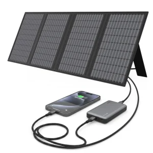MHPOWOS 60w Solar Panels Usb Charger Portable Foldable Mini Four Slices Folding Solar Panel Outdoor Portable Solar Panel