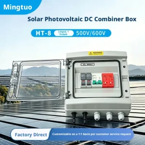 MINGTUO 500V DC 32A Combiner Box 3 in 3 out Photovoltaic Distribution Box Outdoor ABS Plastic Junction Box With IP66 Rating