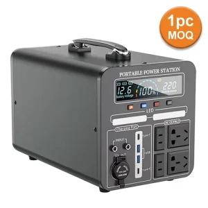 MP7 Portable Power Station 500W 1500W Solar Generator Lithium Ion Battery with 11 Ports & Car Jump Starter for Camping Travel