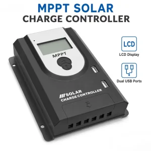 MPJ6024 Solar Charge Controller 12V 24V Auto Recognition Regulator Lead-Acid Lithium Battery Off-Grid Solar System