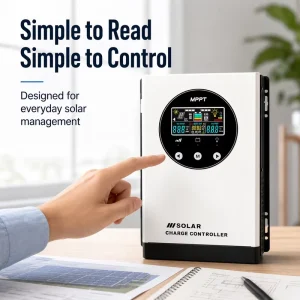 MPK7 Series MPPT Solar Regulator 12V 24V 48V Auto 100A 120A with LCD Color Screen Display for Solar Panel Battery Charging
