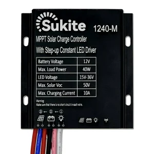 MPPT Boost 1240 12V 40W 10A Solar Charge Controller for Street Light Solar Energy With Sensor Project Street Light