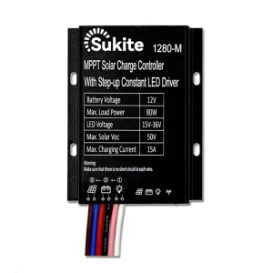 MPPT Boost 1280 12V 80W 15A Solar Charge Controller for Street Light Solar Energy With Sensor Project Street Light