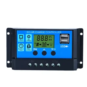 MPPT PWM Solar Charge Controller 12V 24V 10A 20A 30A 40A 50A 60A with LCD Display