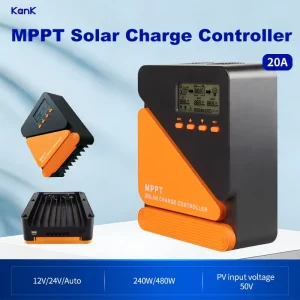 MPPT Solar Charge Controller 12V 24V Portable Solar Controller for Travel and Camping