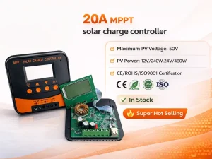 MPPT Solar Charge Controller 20A/30A/40A with LCD Display and Dual USB Ports