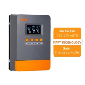 MPPT Solar Charge Controller 25A 35A 45A 12V 24V Auto LCD Display PV Panel Battery Lighting Controller