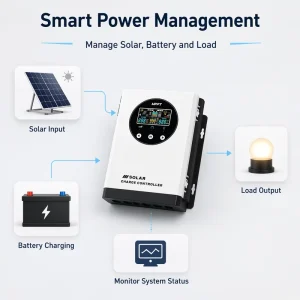 MPPT Solar Charge Controller MPK7 with LCD Color Display for Lithium and Lead-Acid Batteries