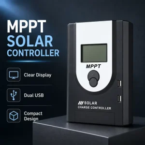 MPPT Solar Controller with Optional Bluetooth Solar Regulator with Overcharge Protection for Off-Grid Solar Kit