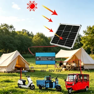 MPPT Solar Panel Charging Controller 48V-72V Boost Type for Electric Bikes and Tricycles