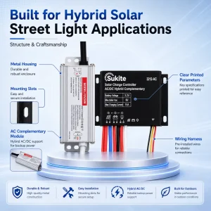 MPPT Solar Regulator AC-3212-2.4G 3.2V 20W 15A AC/DC with Sensor for Street Lamp