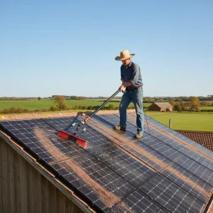 MULR-A Manual Solar Panel Cleaning Brush with Water-Fed Pole