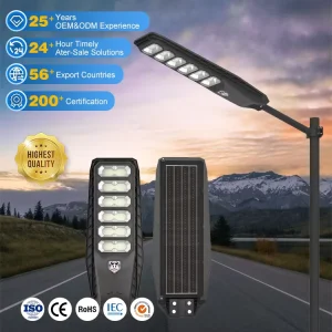 High Power All-in-One Solar Street Light 300W 400W 500W 600W Integrated LED Street Lamp IP65 Outdoor Road Lighting