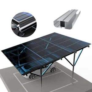 Manufacturer Zinc Aluminum Magnesium Alloy Steel 25 Year Ground Mount Car Park Solar Panel Solar Carport Mounting System