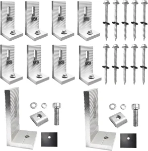 Metal Roof Solar L Foot Mounting System Solar L Feet Mounting Bracket With Hanger Bolt