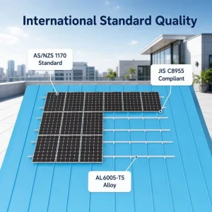 Metal Roof Solar Mounting System Mid End Clamp Extruded Profile Structural Residential Secure Stable Accessory Hardware