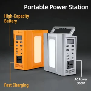 Mini 300W Solar Generator LiFePO4 Portable Power Station Fast-Charging Backup Power for Outdoor Camping Hiking