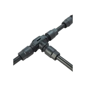 Mini Branch Connectors Solar T Branch Cable Assembly IP67 Waterproof 1500V DC 20A Power UL94 V0 Flame Retardant Wiring
