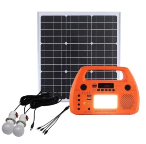 Mini Home Solar Lighting System Portable Solar Kit with FM/Radio/ Bt Speaker off Grid Solar Power System Solar Kit for Home Use