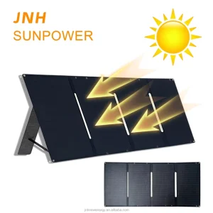 Mini Portable Folding Solar Panel Set 60W 8 Fold 21.5V 3.69A for Patio Cabin Self Sufficient Outdoor Living Power Backup