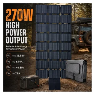 Mini Portable Solar Panel Charger Camping Solar Blanket 270W 300W Off Grid Waterproof Energy Foldable Solar Panel Camping EV Car