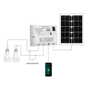 Mini Solar Home Lighting System Kit for Lighting and Mobile Charging