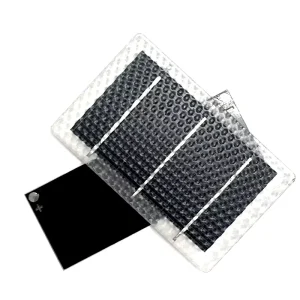 Mini Transparent Bifacial Solar Panel 0.38W 0.5V 62.4×39.2MM Semi Flexible ETFE Solar Cell for Toys DIY IOT