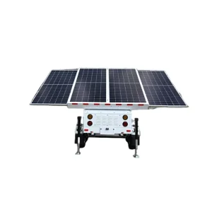 Mobile Industrial Generator Trailer Monocrystalline Silicon Solar Panel MPPT Controller Solar Powered Trailer