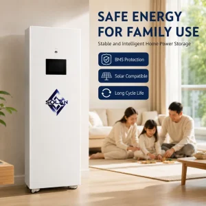 Mobile LiFePO4 Battery Energy Storage Cabinet 51.2V 420Ah with CAN RS485 for Inverter Connection
