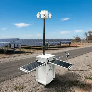 Mobile Solar Security Tower Off grid Camera System Construction Site Monitor Waterproof Outdoor