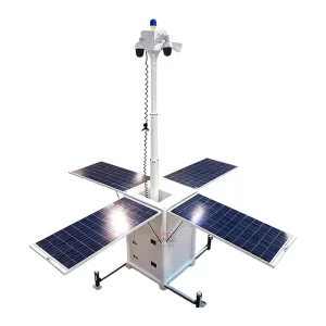 Mobile Solar Tower with 4*350W Solar Panels and 1000W Solar Inverter for Industrial Application