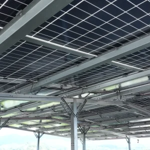 Modular BIPV Solar Panel Frame for Material No Weld Assembly Waterproof Hot Dip Galvanized 56M S Wind Load Open Mounting System