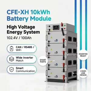 Modular High Voltage LiFePO4 Battery 10kWh 40kWh Stackable Energy Storage 8000 Cycles for C&I Solar Plant