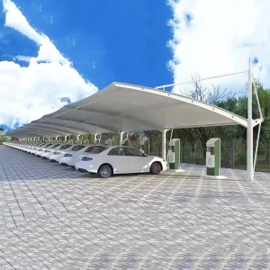 Modular Solar Carport Racking Structure for Parking Lots Support Brackets Zinc-Aluminum-Magnesium Alloy