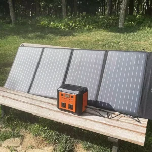 Monocrystalline 100W 22% Efficient Folding Solar Panel for Bike Use Durable Portable with USB Charging 2.2Kg Lightweight