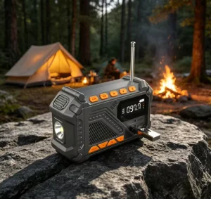 Mountain Climbing 14800mWh Emergency Solar Hand Crank AM/FM & WB Radio with Flashlight Phone Charger Speaker