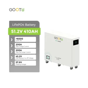 Movable 51.2V 400Ah LiFePO4 Home Solar Energy Storage 20kWh Residential Lithium Battery Pack with CAN RS485 BMS