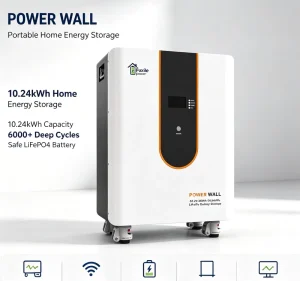 Movable Power Wall 20KWh 51.2V LiFePO4 Lithium Battery Home Solar Energy Storage Built-Inverter Hybrid Grid Backup