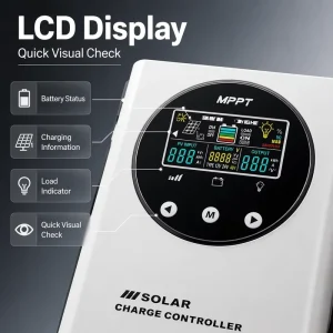 Multi-Protection MPK7 MPPT Solar Charge Controller with Custom Working Parameters for RV and Off-Grid Outdoor Solar Power Systems