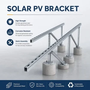 Multi angle Adjustable Zinc Aluminum Magnesium PV Bracket Sturdy Support Frame for Residential Pitched Roof Solar Installation