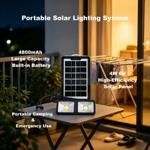 Multi-scene Portable Solar Lighting System 4800mAh Battery for Camp Home Farm Trip