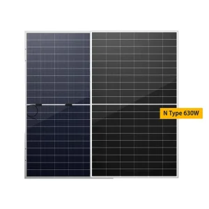 单晶N型双玻双面半片太阳能电池板 600W-630W 银框 23.32% 效率