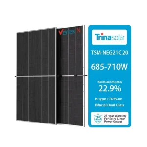 N-Type Bifacial BIPV Half Cell Solar Panels 720W-750W High-Efficiency 23% Efficiency