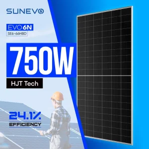 N Type HJT Bifacial 550W 580W 700W 720W 730W 750W Solar Panels with 30 Years Warranty for Commercial Use